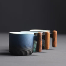 Ladda upp bild till gallerivisning, Handgjord retro keramisk kaffemugg