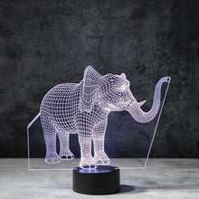 Ladda upp bild till gallerivisning, Elephant 3d illusionslampa