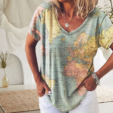Ladda upp bild till gallerivisning, Karta grafisk T-shirt