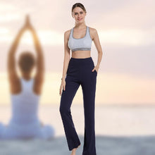 Ladda upp bild till gallerivisning, Yogabyxor med Hög Midja och Utsvängda Ben för kvinnor