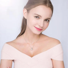 Ladda upp bild till gallerivisning, đAlla hjĂ€rtans dag presentđhjĂ€rta halsband set med ros