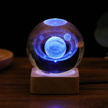 Ladda upp bild till gallerivisning, 3D Galaxy Nattljus Dekor Krystalkul lampa