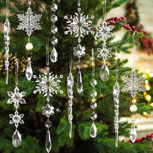 Ladda upp bild till gallerivisning, Kristall jul snöflinga prydnader