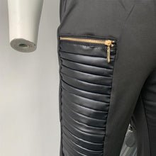 Ladda upp bild till gallerivisning, Jeansbyxor i PU -läder för kvinnor