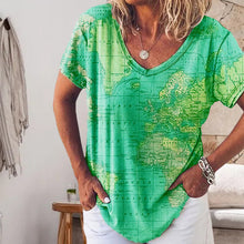 Ladda upp bild till gallerivisning, Karta grafisk T-shirt