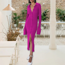 Ladda upp bild till gallerivisning, Modestickad klänning med utsvängningsärm