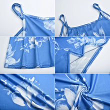 Ladda upp bild till gallerivisning, Bohemiska ärmar med blommigt tryck cocktail maxiklänning