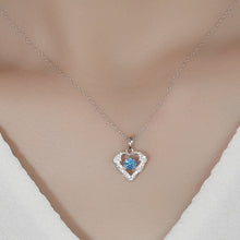 Ladda upp bild till gallerivisning, Glittrande Zirconia hjärta halsband
