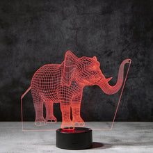 Ladda upp bild till gallerivisning, Elephant 3d illusionslampa
