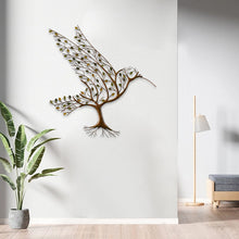 Ladda upp bild till gallerivisning, Kolibri & kvist väggdekoration i metall