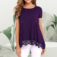 Ladda upp bild till gallerivisning, Lace Panel T-Shirt