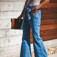 Ladda upp bild till gallerivisning, Jeans Med Hög Midja vid Ben