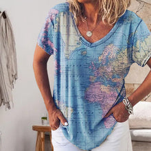Ladda upp bild till gallerivisning, Karta grafisk T-shirt