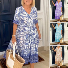 Ladda upp bild till gallerivisning, Sommar Bohemian KlÀnning med V-ringning