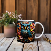 Ladda upp bild till gallerivisning, Mugg med uggletryck