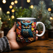 Ladda upp bild till gallerivisning, Mugg med uggletryck