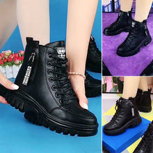 Ladda upp bild till gallerivisning, Högtopp för kvinnor i varma läder Martin-stövlar