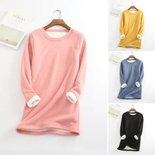 Ladda upp bild till gallerivisning, Värmande tröja i lammskinnsfleece för kvinnor