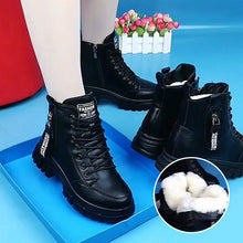 Ladda upp bild till gallerivisning, Högtopp för kvinnor i varma läder Martin-stövlar