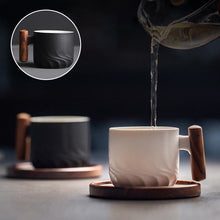 Ladda upp bild till gallerivisning, Handgjord retro keramisk kaffemugg