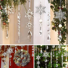 Ladda upp bild till gallerivisning, Kristall jul snöflinga prydnader