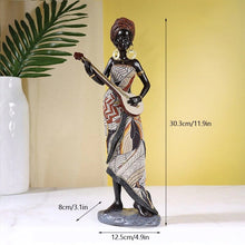 Ladda upp bild till gallerivisning, Afrikansk kvinnlig musikerskulptur
