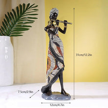 Ladda upp bild till gallerivisning, Afrikansk kvinnlig musikerskulptur