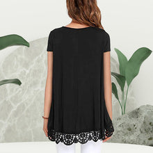 Ladda upp bild till gallerivisning, Lace Panel T-Shirt