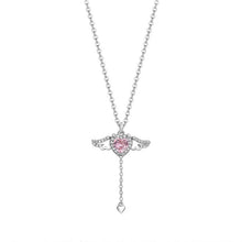 Ladda upp bild till gallerivisning, Cupid Heart Halsband med rörliga vingar