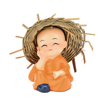 Ladda upp bild till gallerivisning, Babyhatt i polyresin Monk Buddha Idols (4st)