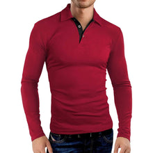 Ladda upp bild till gallerivisning, Långärmad Lapel Polo T-shirt