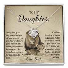 Ladda upp bild till gallerivisning, Halsband med kärleksknut till min dotter