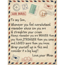 Ladda upp bild till gallerivisning, Flanellfilt med brevmotiv