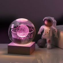 Ladda upp bild till gallerivisning, 3D Galaxy Nattljus Dekor Krystalkul lampa