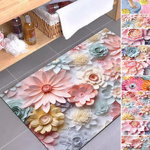 Ladda upp bild till gallerivisning, 3D-blomtryck Superabsorberande halkfri golvmatta