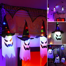 Ladda upp bild till gallerivisning, Halloween hängande ljus upp häxhatt