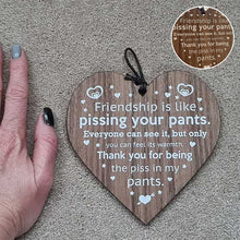 Ladda upp bild till gallerivisning, Vänskapdekorationer för julgran i trä