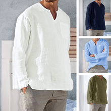 Ladda upp bild till gallerivisning, Men‘s Long-sleeved Linen Shirt
