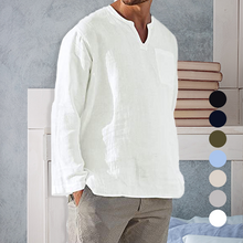 Ladda upp bild till gallerivisning, Men‘s Long-sleeved Linen Shirt