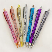 Ladda upp bild till gallerivisning, Swear Word Daily Pen Set (7cs* Roliga svarta bläckpennor)