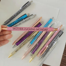 Ladda upp bild till gallerivisning, Swear Word Daily Pen Set (7cs* Roliga svarta bläckpennor)