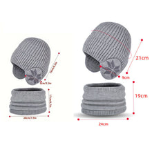 Ladda upp bild till gallerivisning, đVinterdrĂ€kt i fleecehalsduk scarfset för barn och vuxna