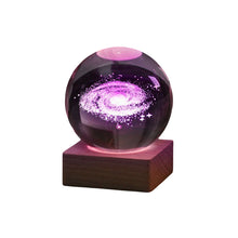 Ladda upp bild till gallerivisning, 3D Galaxy Nattljus Dekor Krystalkul lampa
