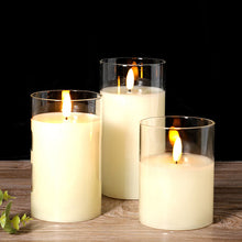 Ladda upp bild till gallerivisning, đŻïž3D-glas realistiskt varmt ljus LED-ljus