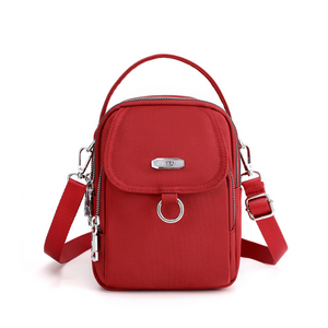 Lätt vattentät crossbody-väska med flera fickor