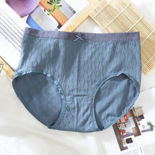 Ladda upp bild till gallerivisning, Plus Size Cotton Mid Waist Bekväma damtrosor som andas
