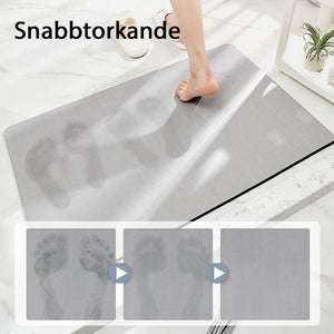 Enfärgad Anti-Slip Badmatta Mjuk Snabbtorkbar Tvättbar Duschmatta