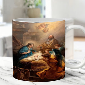 Vintage jul julkrubba mugg