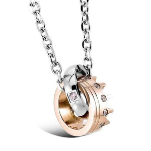 Diamant Krona Par Halsband