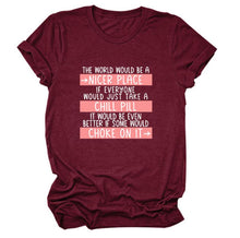 Ladda upp bild till gallerivisning, Dam T-shirt med tryck | Rund hals
